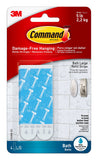 Command Bath Large WaterResistant Adhesive Refill Strips, 4Large Strips, ReHang Large Bath Hooks or Caddies