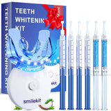 Teeth Whitening Kit with LED Light,Teeth Whitening 4 Whitening Gels & 2 Desensitizing Gels 35% Carbamide Peroxide, Helps Remove