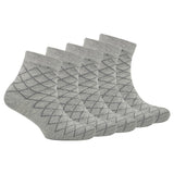Vdangi Sports Socks For Men Women AnkleLength Grey Printed Versatile Comfortable Athletic Casual Formal Wear Free Size Pack