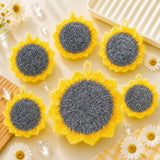 Breling 6 Pcs Sunflower Shape Dish Sponge Dual Sided Non Scratch Scrubbers