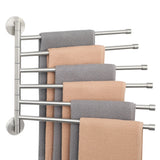 Alise Swing Out Towel Rack,Folding Hand Towel Bar 6 Bars Arm Towel Holder Towel Hanger for Bathroom Wall Mount,Space Saving Towe