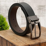 Men Party, Party, Formal, Casual Brown, Black Genuine Leather Reversible Belt ()_947