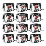 Fukaisu 12 Pack American Football Snack Bags, Waterproof Touch Down Goody Party Favor Goodie Bags with Zipper and Handle Reusabl