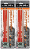 2Pack General Pencil 321742 557BP 4 Charcoal Pencil Kit with Eraser