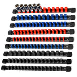 Reniteco Socket Organizer Drive ABS Tools-Socket Holder, Premium Quality 9 Pieces Holders Kit 1/4-Inch x 48 Clips, 3/8-Inch x 45
