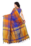 Leriya Fashion Womens Cotton Silk Blue Saree (Blue)