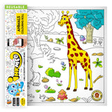 Inkmeo | Animal Wall Colouring Roll | AR Enabled | Interactive Educational Learning Chart | for Kids | of All Ages | Best Gift |
