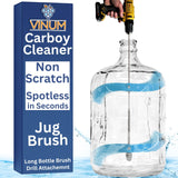 VINUM Carboy Cleaner Brush 27 Long Bottle Brush for Water Jug Cleaning - Modular & Universal Scrub Brush for Carboys Jugs Water Bottles Demijohn - Brewing Cleaning Supplies Wine Making Equipment-New