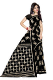 Tamaira Fashion Womens Plain Cotton Saree (2347-Black_Black)