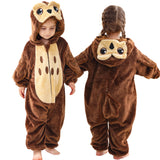 MICHLEY Unisex Baby Halloween Romper Dress up Flannel Soft Animal Cosplay Costume Outfit For Girls Boys 3-4T,Owl