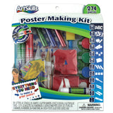 ArtSkills Poster Making Kit Arts and Crafts Supplies Includes Washable Markers, Stencils, Letters, Glitter, Glue, and More, 274