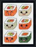Design Works Crafts Happy Sushi Counted Cross Stitch Kit, White