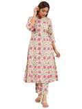 Libas Women'S Cotton Kurta Set (400428_Off White 1_Xl)
