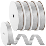 Fanfanwin 4 Rolls 50 Yards Homecoming Mum Glitter Diamond Dust Ribbon 0.71 Inches Glitter Plastic Gift Craft Wrapping Ribbon for