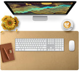 Bloss Gold Desk Mat, PU Large Mouse Pad for Desk, Desk Matt for Desktop, Desk Pad Mat Waterproof, Computer Mat for Office/Home/D