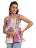 Libas Women'S Cotton Printed Anarkali Kurtis (29377O_Pink_L)