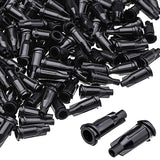 Gejoy 250 Pack Syringe Tip Caps Dispensing Needle Tip Cap (Black)