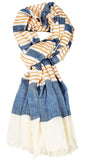 Aimee MenS And WomenS Striped Cotton Sober Scarf (Multicolor)