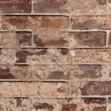 Livelynine Brown Brick Wallpaper Peel and Stick 3D Textured Stone Wallpaper Self Adhesive Brick Contact Paper Waterproof 15.8x78
