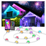 IVRICH 500FT Permanent Outdoor Lights, Smart RGB Eave Light With APP/Remote Control, IP67 Waterproof, DIY Scene Modes, Music Syn