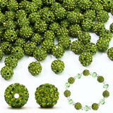 Dowarm 110PCS 10MM Rhinestone Beads for Jewelry Making, Rhinestone Clay Crystal Beads for Crafts Bracelet Baseball Necklace Earr