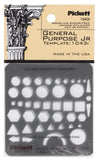 Pickett General Purpose Jr. Template, Including Circles, Squares, Hexagons and Triangles (1043I)