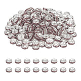 PATIKIL 6mm Rondelle Spacer Bead, 200 Pcs Crystal Rhinestone Loose Bead Spacers for Jewelry Making, DIY Bracelets, Necklace, Sil