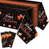 Tudomro 3 Pcs Happy Birthday Tablecloths Happy Birthday Party Decorations Plastic Table Cover Rectangular Cloths for Women Men B
