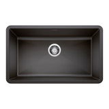 Blanco, Anthracite 440149 Precis Silgranit Super Single Undermount Kitchen Sink, 32 X 19