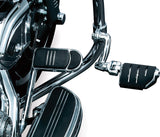 Kuryakyn 7555 Motorcycle Foot Controls: Longhorn Offset Trident Dually Highway Pegs with Magnum Quick Clamps for 1-1/4 Engine Gu
