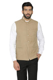 WINTAGE Mens Tweed Wool Festive and Casual Nehru Jacket Vest Waistcoat : Brown