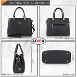 Adisa Quilted Handbag Shoulder Bag For Women And Girls With Detachable Sling Belt (Ad4077-Bla),Black,,B0DHL82BNL