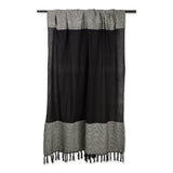 Black Urban Cityscape Border Throw