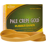 Alliance Rubber Pale Crepe Gold Rubber Bands #1071/4 Pound Box 21079 Natural