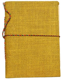 Eshilp Handmade Jute Diary Jute Fabric Cover Bahi Binding (Size 18X13X1.3 Cm, Yellow)
