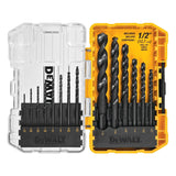 DEWALT Drill Bit Set, 14Piece, 135 Degree Split Point, For Plastic, Wood and Metal (DWA1184)
