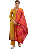Libas Women'S Pure Cotton Kurta Set (49143_Mustard