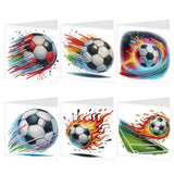 Tontut 6pcs Diamond Art Painting Kit Greeting Card, Football 5D DIY Diamond Handmade Holiday Sparkling Greeting Card with Envelo
