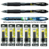Pilot G2 07 Pen with Refills, 0.7mm Black Gel Ink, 9 Piece Assortment Pack