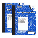BAZIC PRODUCTS Primary Composition Notebook, Grades K2, Marble, 2Pack