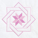 Jack Dempsey 163889 Stamped White Quilt Blocks 18X18 6/Pkg, Woven Star