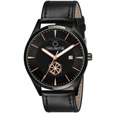 Carlington Analog Men'S Wrist Watch With Leather Strap - Ct 1020 Black