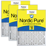 Nordic Pure 14x25x2 (13 1/2 x 24 1/2 x 1 3/4) Pleated MERV 10 Air Filters 3 Pack