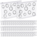 Silkfly 50 Pcs Clear Makeup Bags Bulk Cosmetic Bags with Zippers Travel Toiletry Pouch for Women Men Portable Waterproof PE Pouc