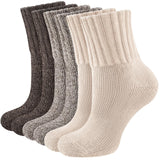 Niorasen Thermal Socks For Women, 3 Pairs Wool Winter Warm Thick Socks, Full Cushioned Cosy Comfy Ladies Hiking Walking Boot Cre