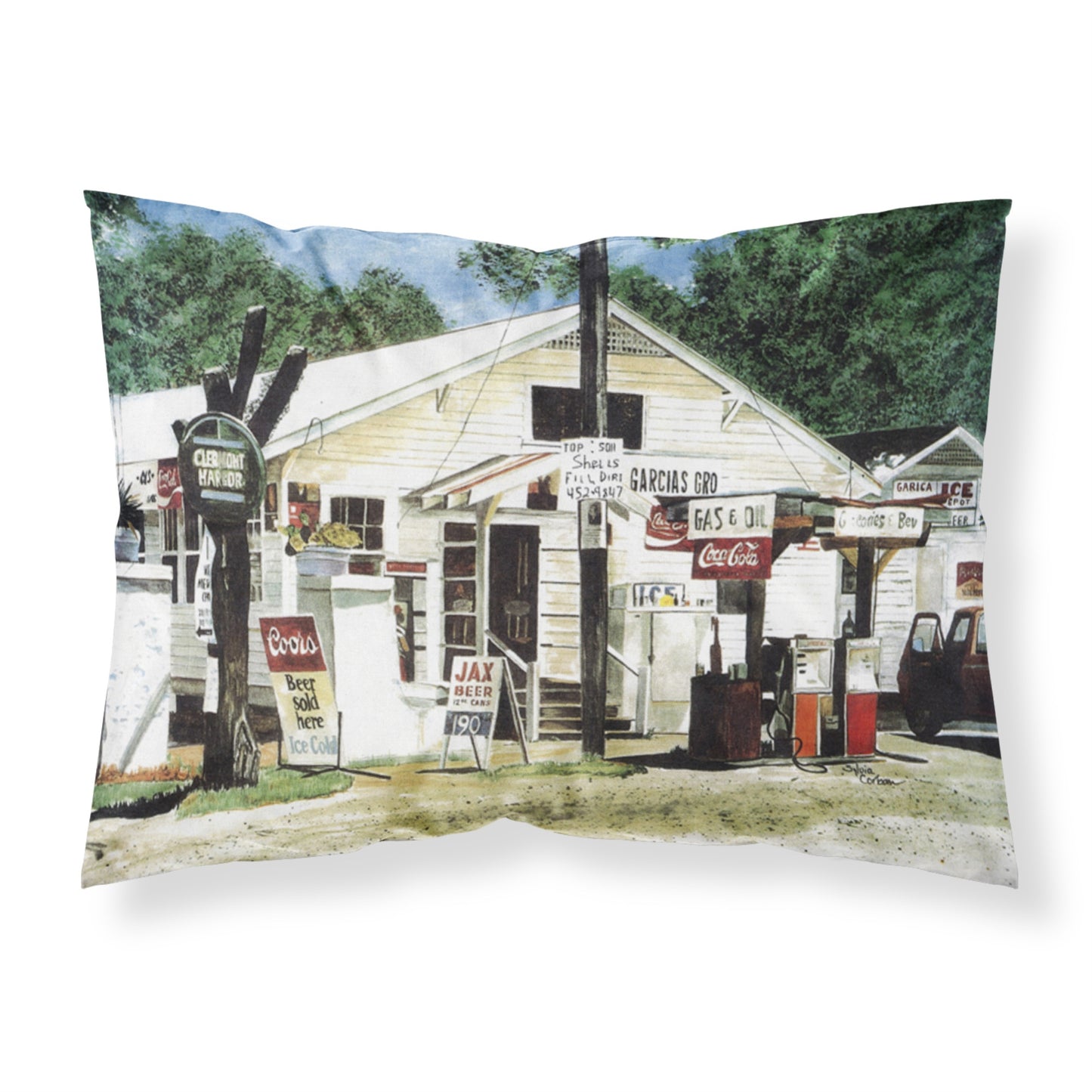 Caroline'S Treasures 8130Pillowcase Garcia'S Grocery Moisture Wicking Fabric Standard Pillowcase, Large, Multicolor