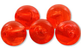 Round Acrylic Plastic Beads - Made in USA (Salmon Egg, 8mm)