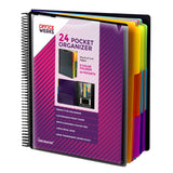 Performore 24 Pocket Spiral Project Organizer with 12 Dividers, Fits 8.5 X 11 Letter Size Papers Folder with Front and Customi