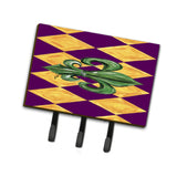 Caroline'S Treasures 8133Th68 Mardi Gras Fleur De Lis Purple Green And Gold Leash Or Key Holder, Large, Multicolor
