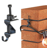 Lewufe Stainless Steel Brick Wall Clips, Brick Hooks Clamp Outdoor Heavy Duty 1/8 to 3/4 Brick Hook Brick Hangers No Drill, 6 Pa